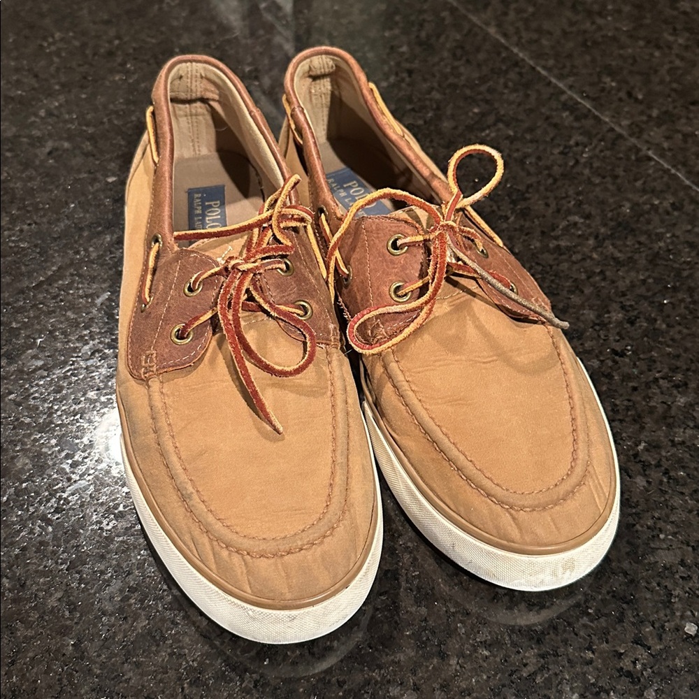 Polo Ralph Lauren | Rylander Classic Canvas Leather Boat Shoes Men’s 10.5